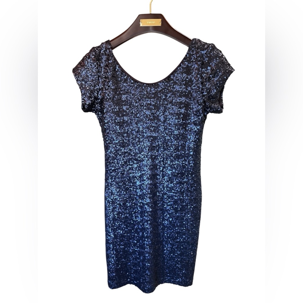 Backstage Midnight Blue Sequin Mini Dress